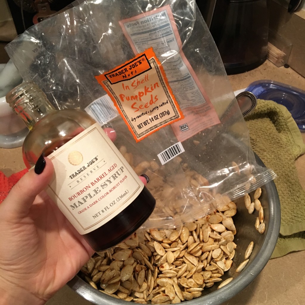 Sweet and Spicy Maple Glazed Pumpkin Seeds Prep