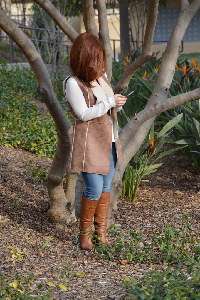 Country Chic Shearling Vest