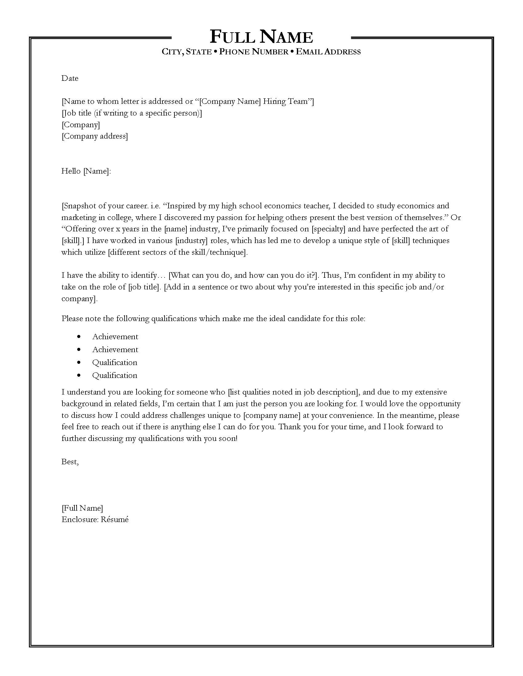 Writing The Perfect Cover Letter Write Styles