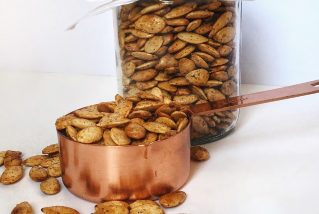 Sweet and Spice Maple Glazed Pumpkin Seeds