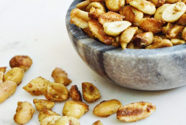 Sweet and Savory Spice Roasted Peanuts