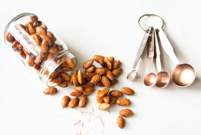 Sweet and Spicy Honey Glazed Almonds