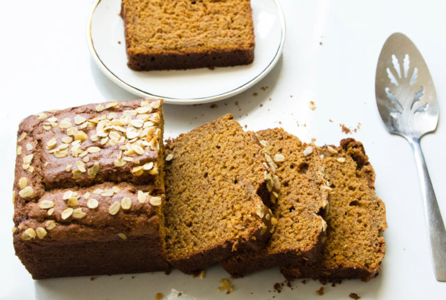 Reduced Guilt Pumpkin Bread