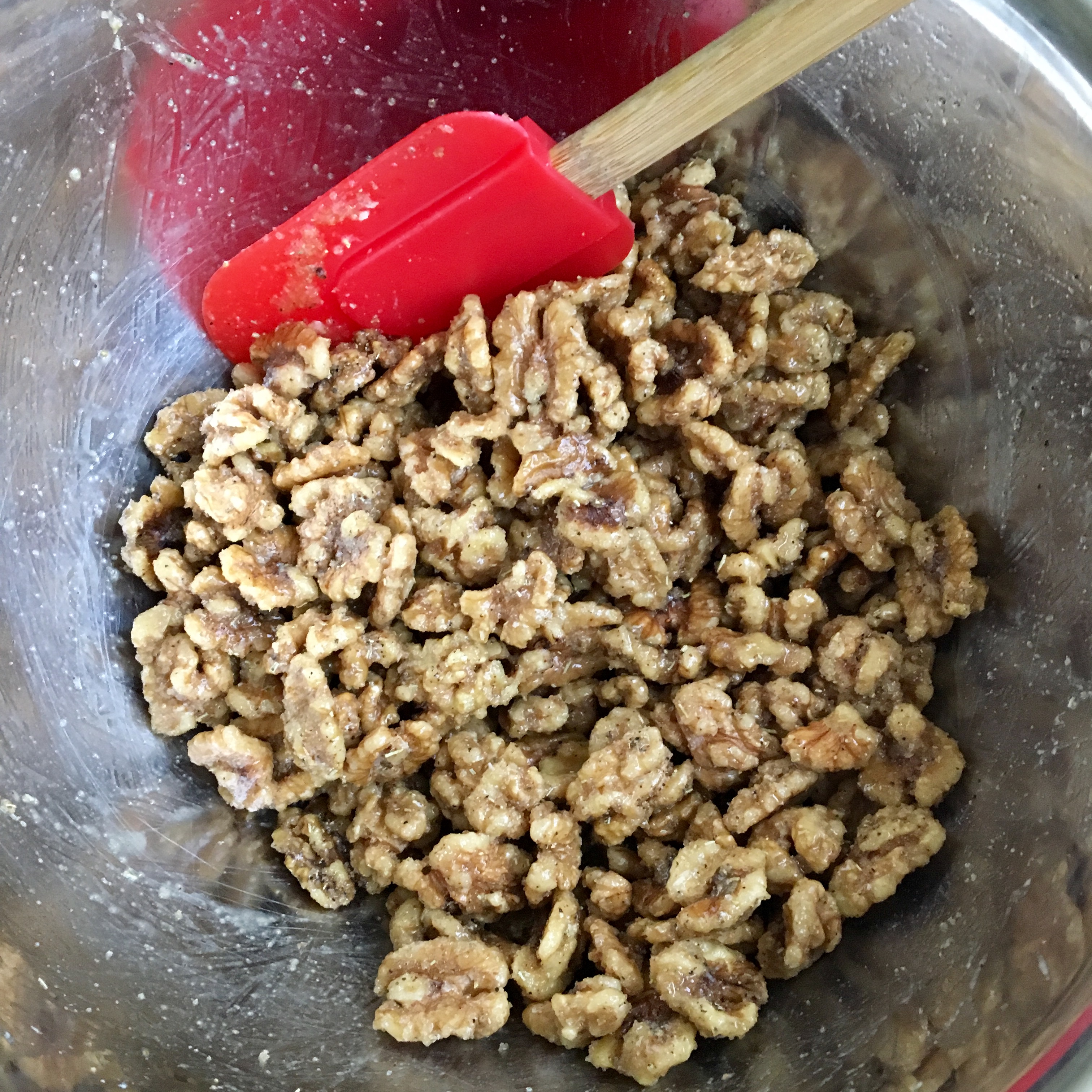 Sweet and Spicy Candied Walnuts