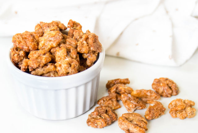 Sweet and Spicy Candied Walnuts