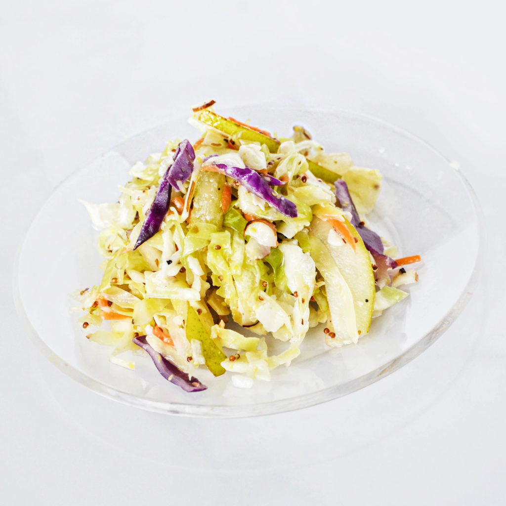 Light and Tangy Maple Dijon Coleslaw