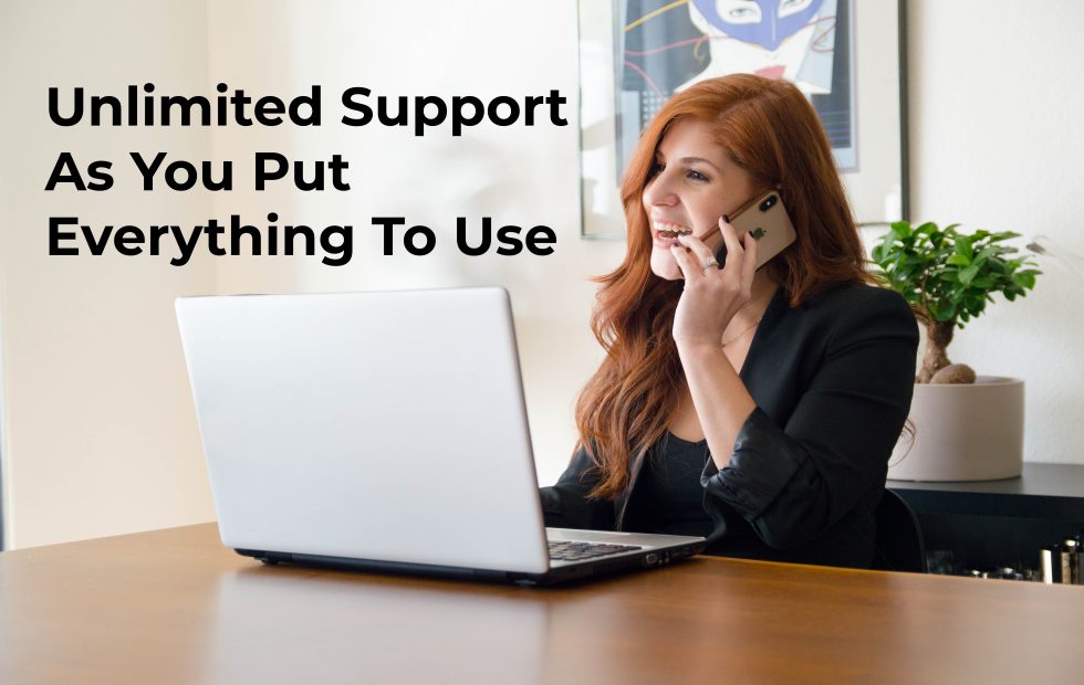 unlimited support as you put everything to use, resume writing, LinkedIn optimization, web copy